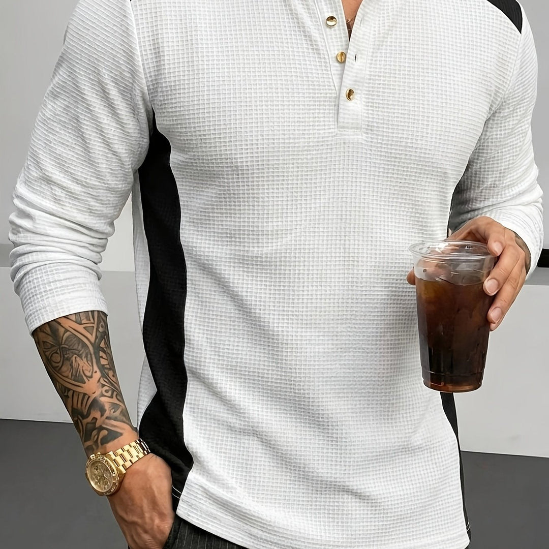 Curtis | Tekstureret Langærmet Henley