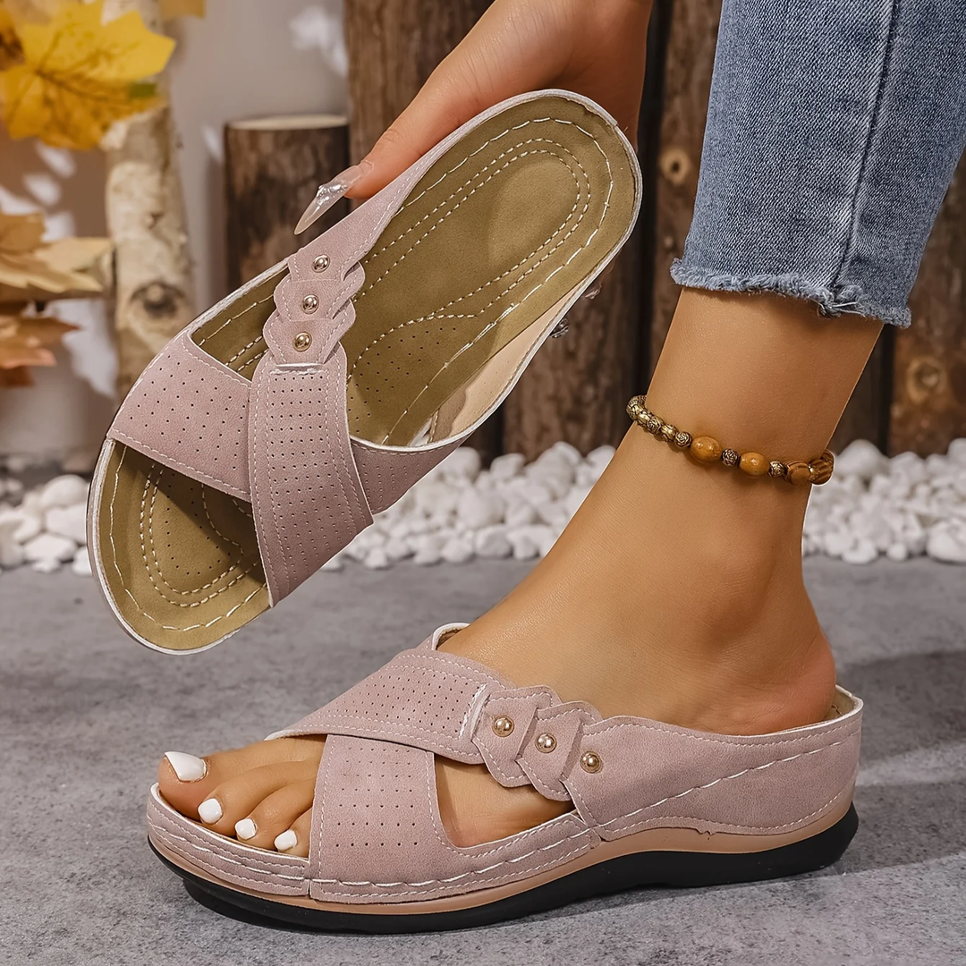 Charlotte | Premium Ortopædisk Vedge Sandal