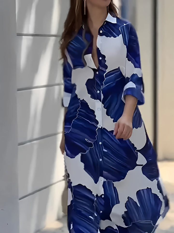 Larissa | Flydende Print Maxi Kjole