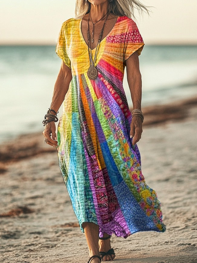 Alice | Elegant Bohemian Sol Design Kjole