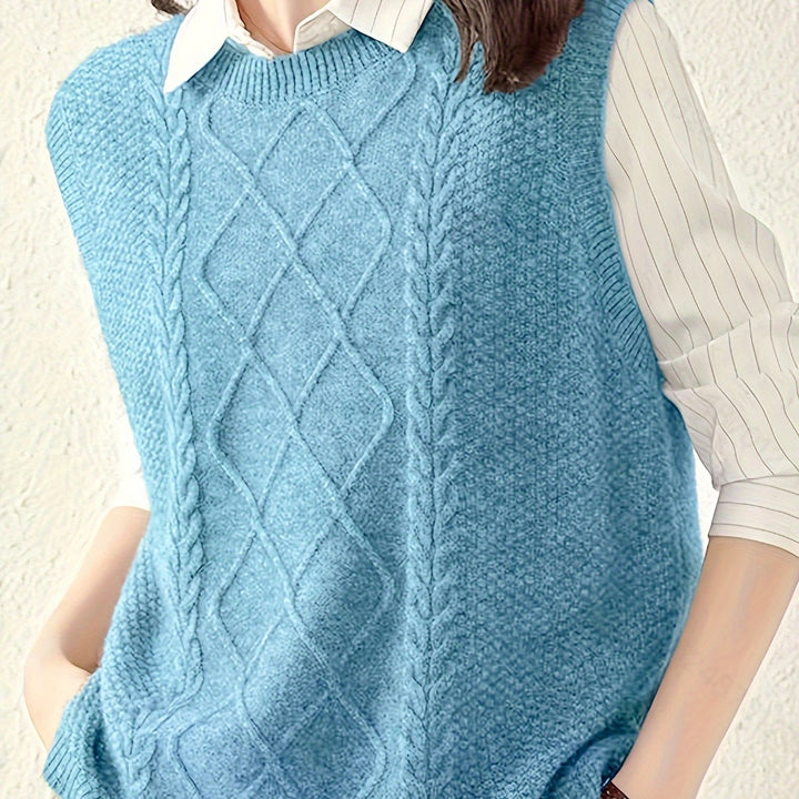 Brooke | Kabelstrikket Sweater Vest