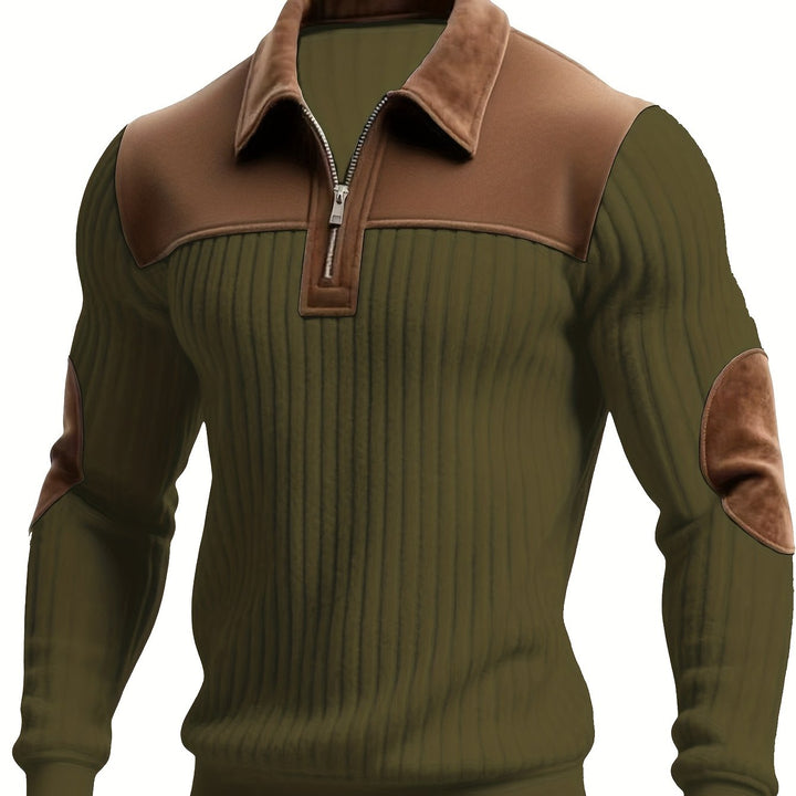 Roland | To-farvet Quarter-Zip Pullover