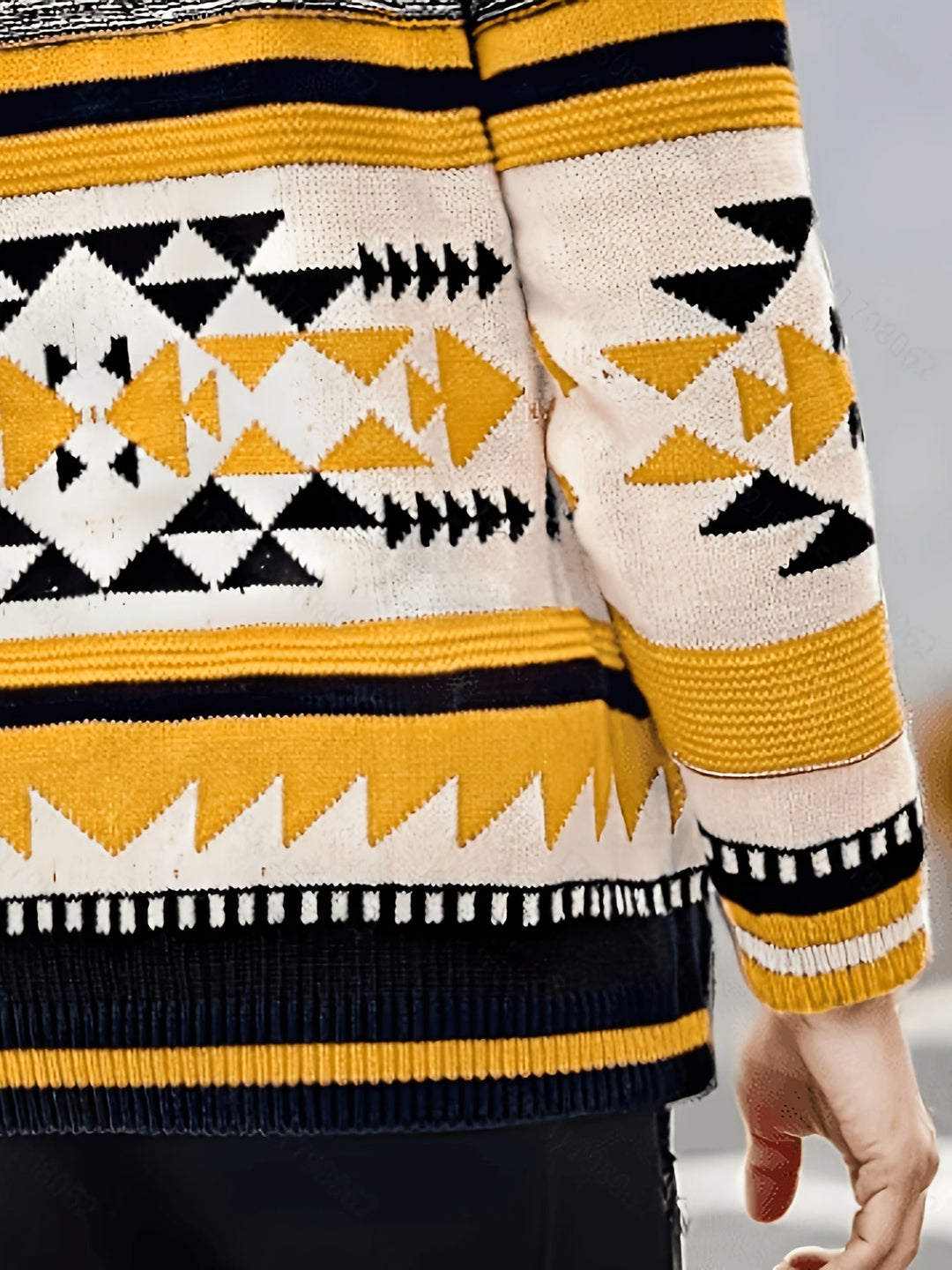 Callum | Mønstret Zip-Up Cardigan