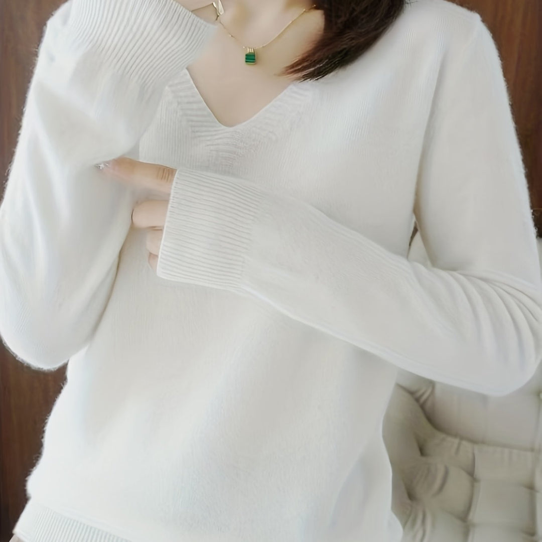 Selene | Blød V-Hals Sweater