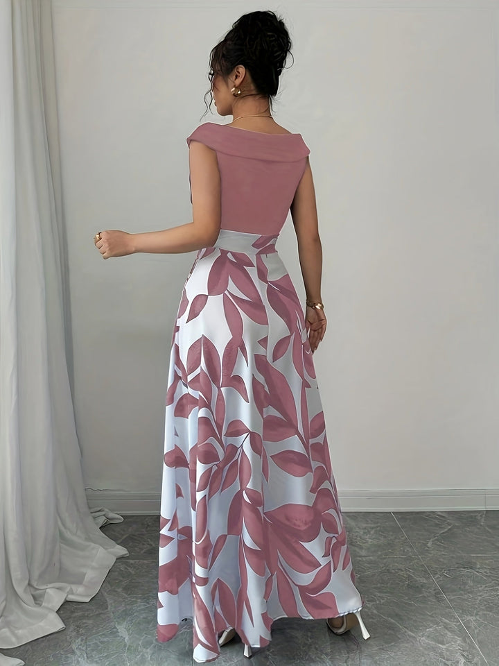 Lucille | Elegant Floral Maxi Kjole