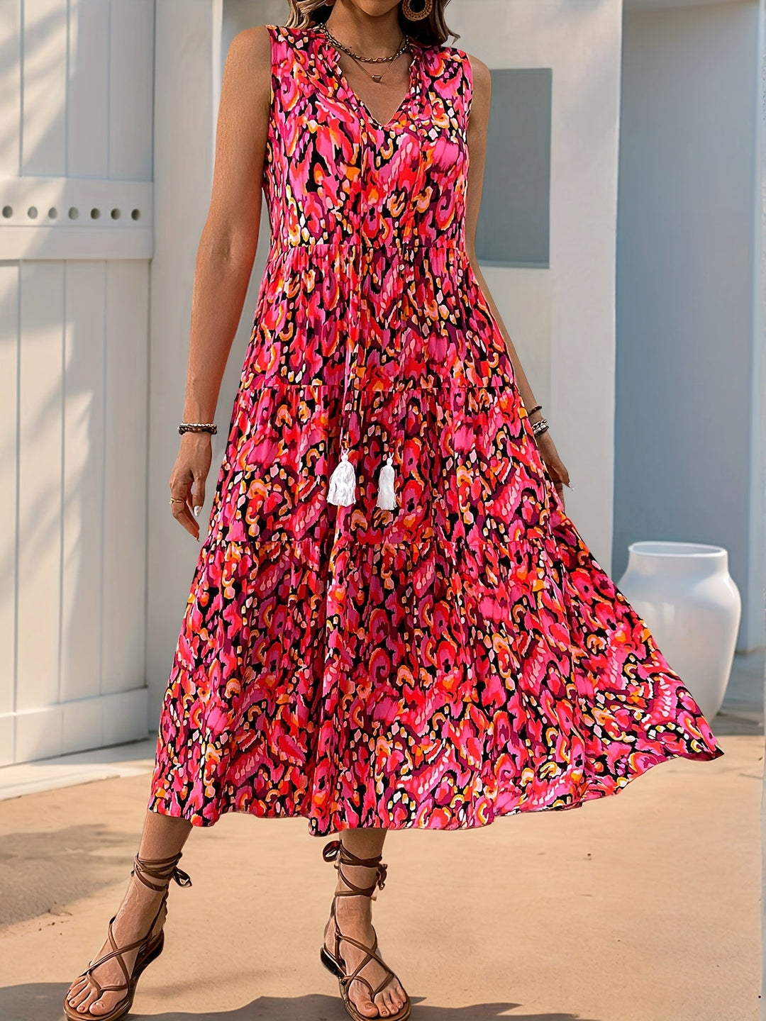 Delia | Flydende Bohemian Maxi Kjole