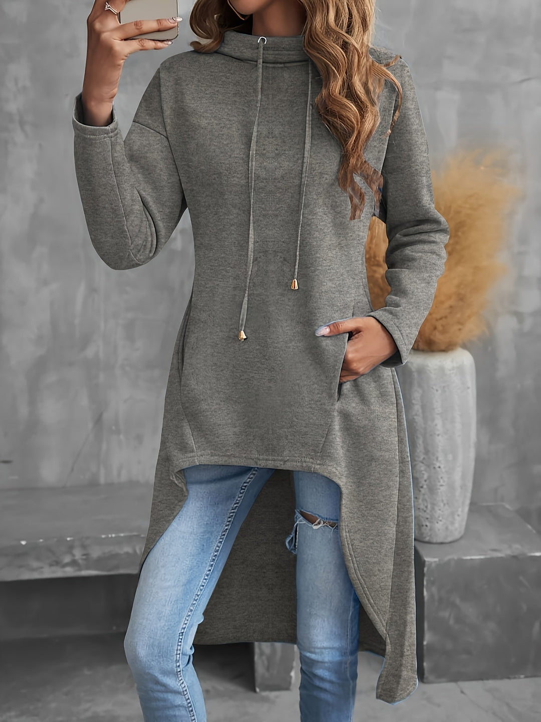Tabitha | High-Low Snøre Hoodie