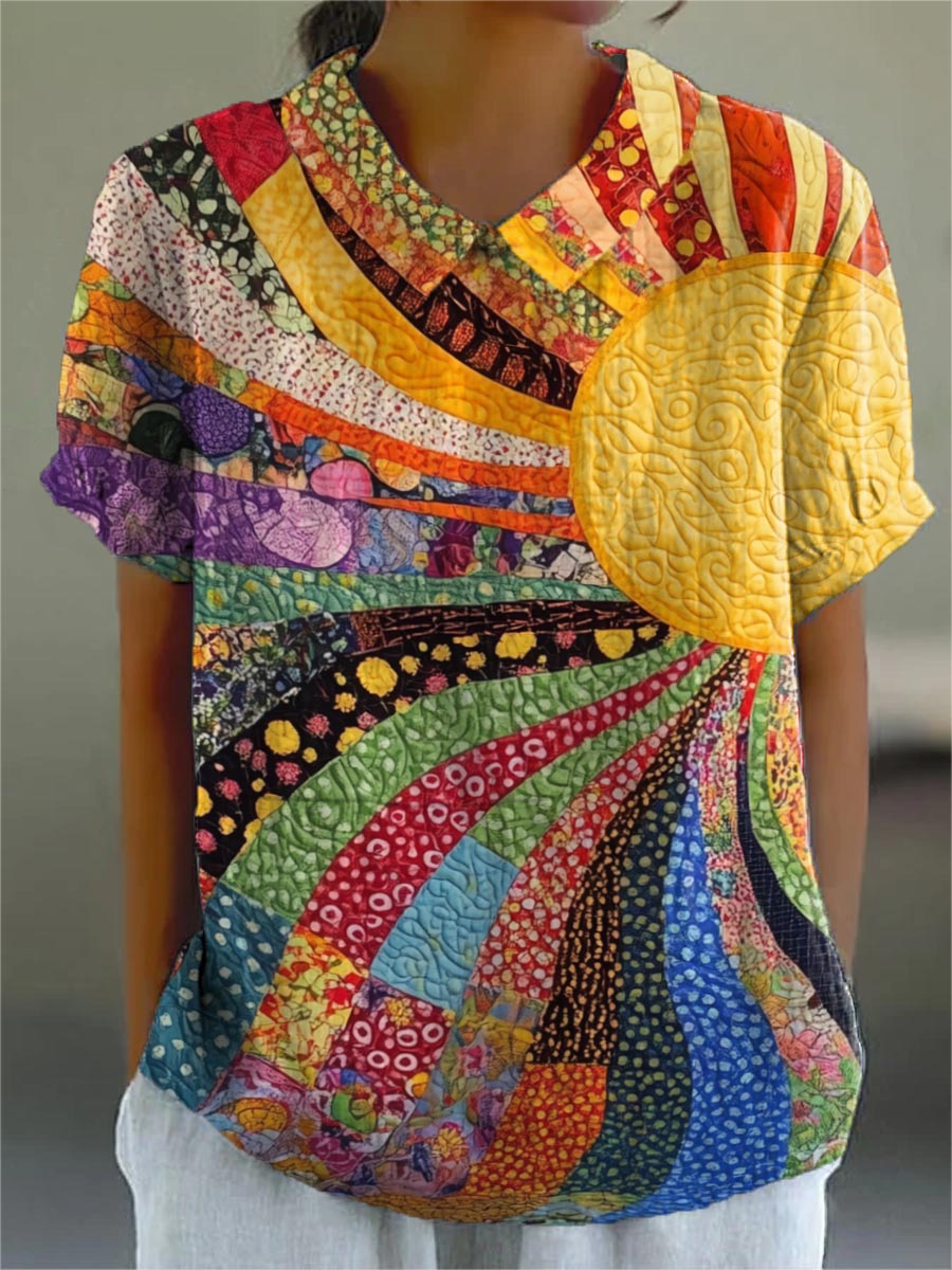 Maine | Elegant Solstråle Patchwork Skjorte