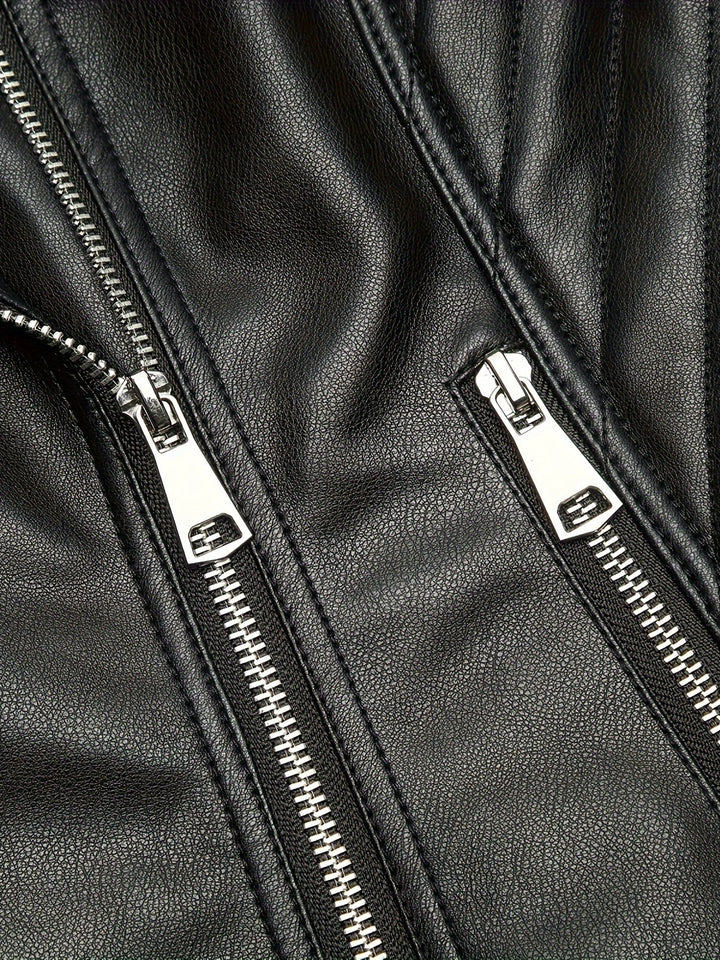 Mabel | Sculpted Zip-Front Moto Jakke