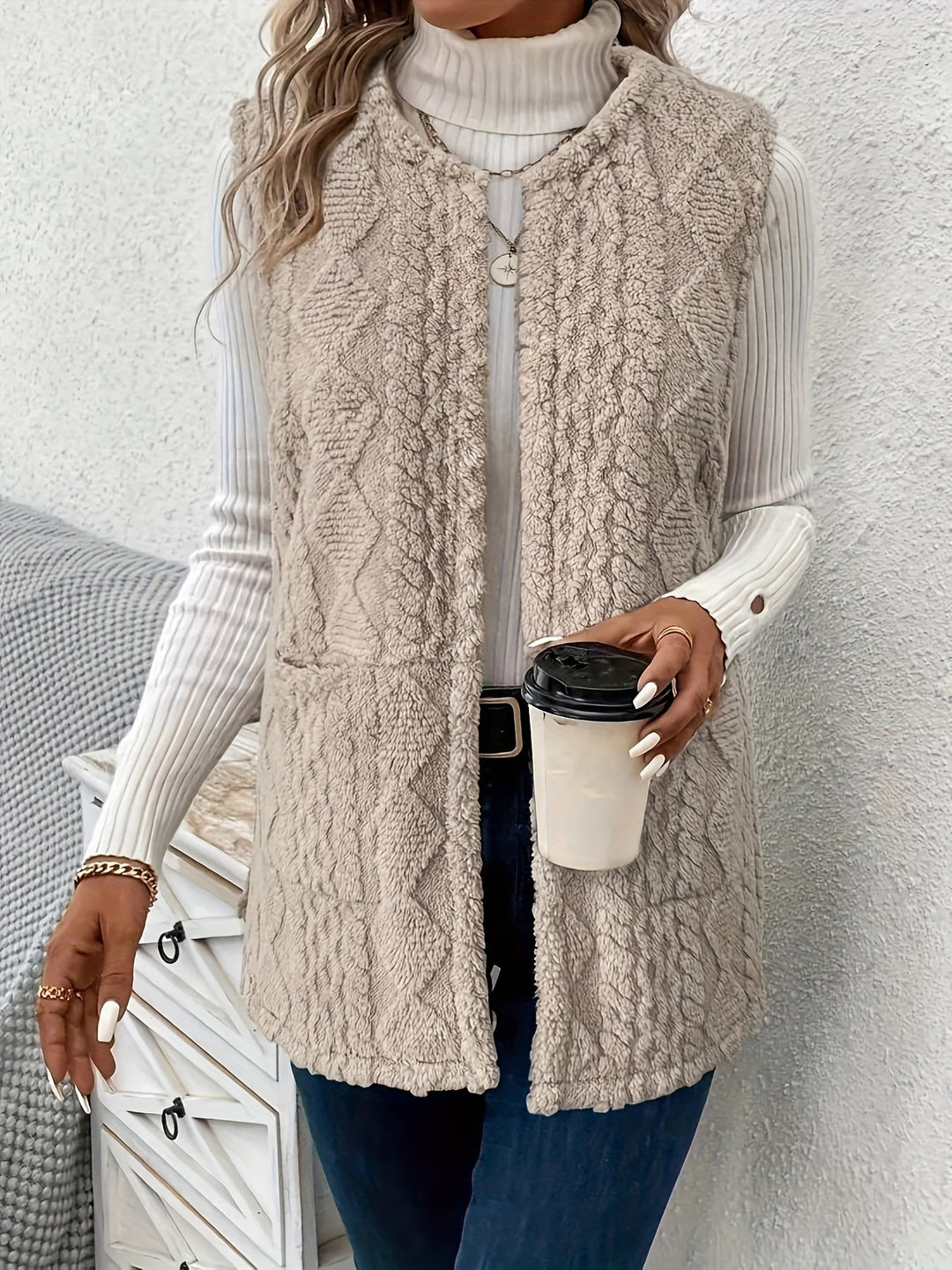 Brenna | Cozy Textured Sleeveless Vest