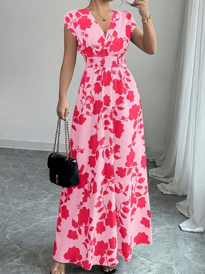 Delilah | Flydende Blomster Maxi Kjole
