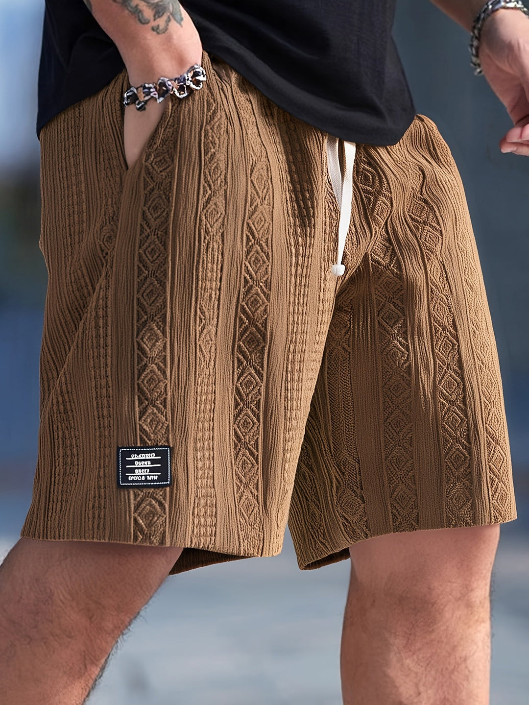 Nolan | Teksturerede Drawstring Shorts
