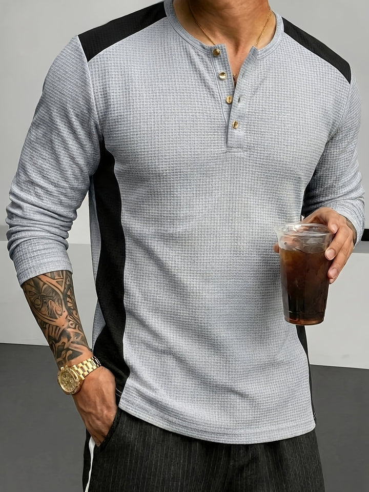 Curtis | Tekstureret Langærmet Henley