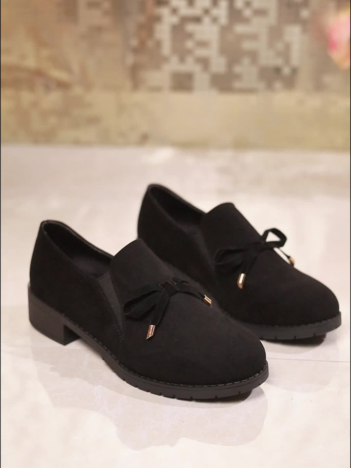 Nadia | Slips-on Loafers med Sløjfe