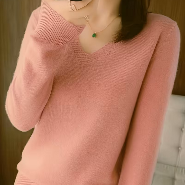 Selene | Blød V-Hals Sweater