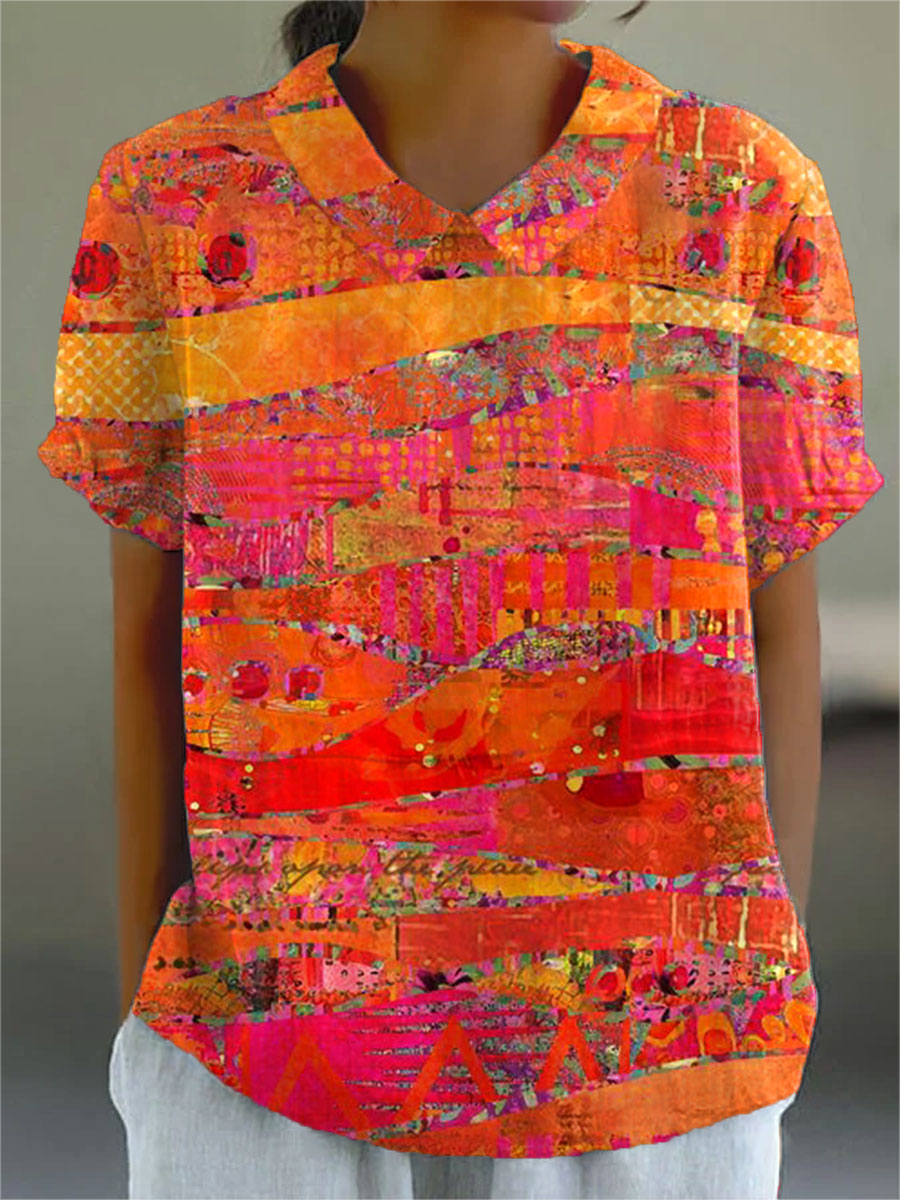 Florence | Elegant Abstrakt Kunst T-shirt