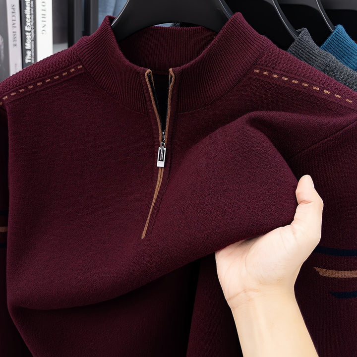 Nathan | Half-Zip Mock Neck Sweater
