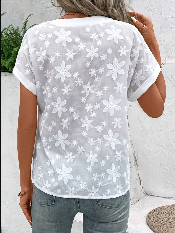 Lorraine | Blomster V-Hals Bluse
