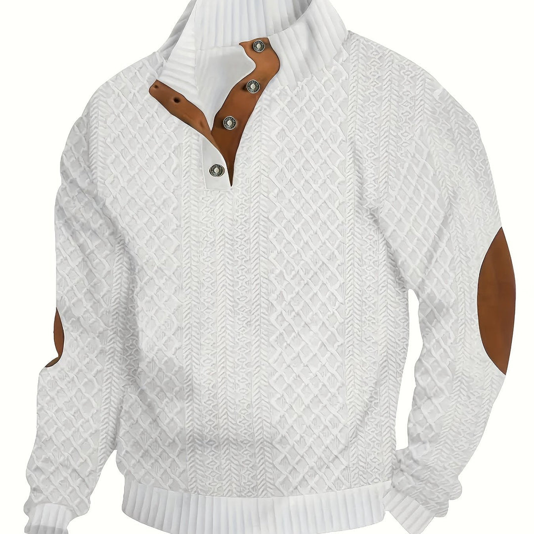 Ronan | Ståkrave Knap Henley Sweater