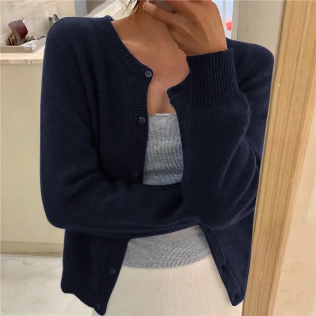 Delphina | Blød Knap-Front Cardigan
