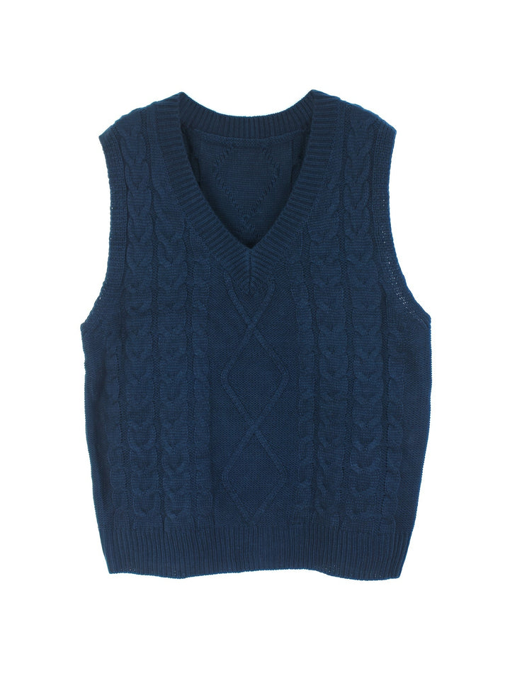 Cora | Cozy Cable-Knit V-Hals Sweater Vest
