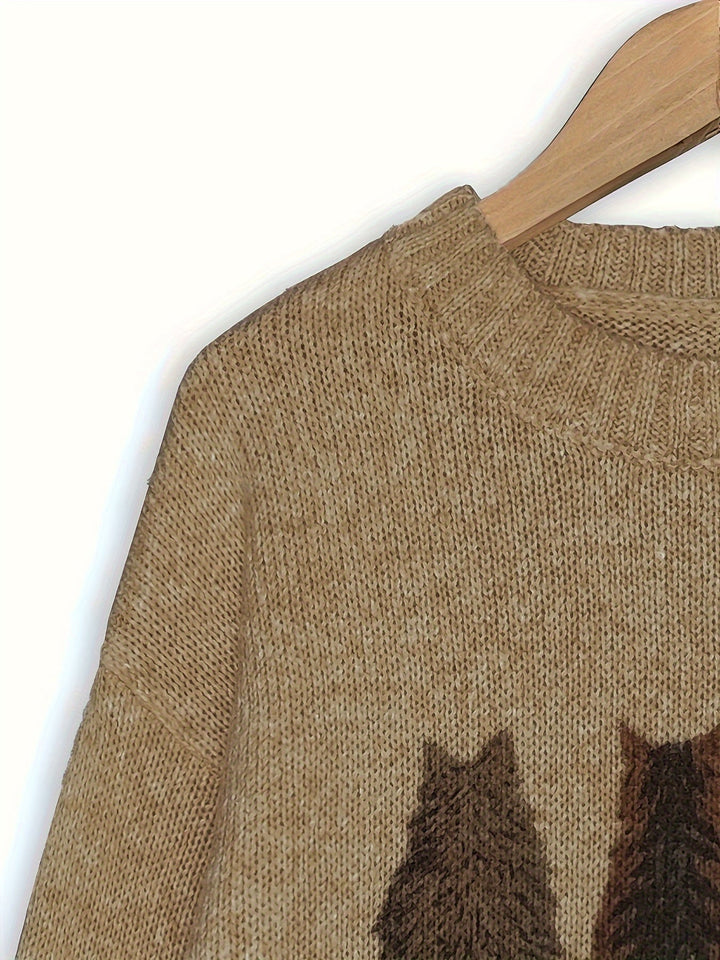 Tamara | Cozy Kat-Print Sweater