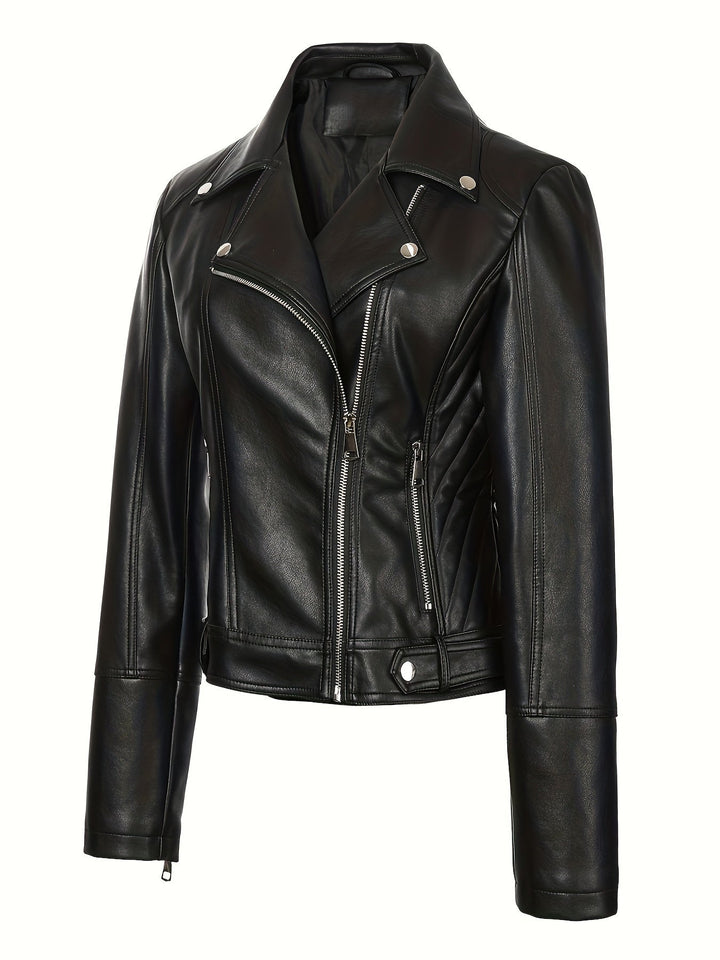Mabel | Sculpted Zip-Front Moto Jakke