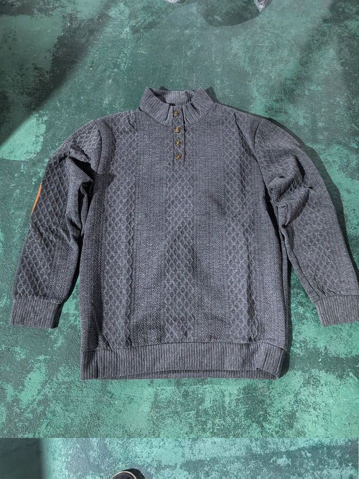 Ronan | Ståkrave Knap Henley Sweater