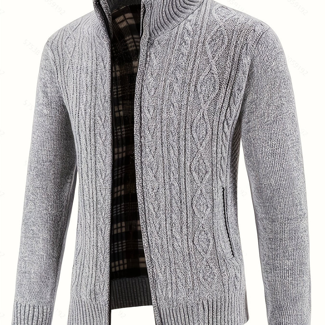 Walter | Tekstureret Full-Zip Cardigan