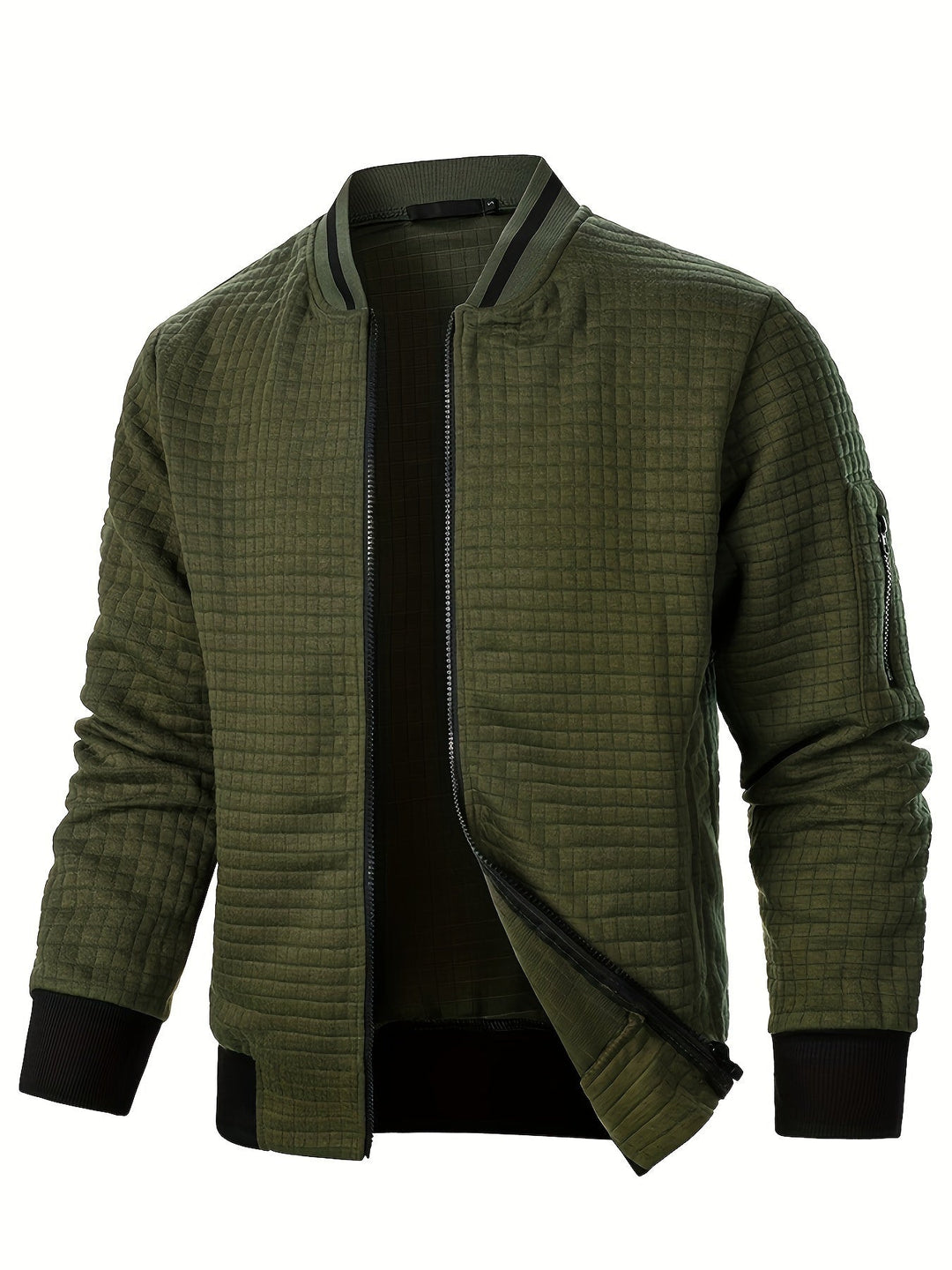 Raymond | Tekstureret Zip-Up Bomberjakke