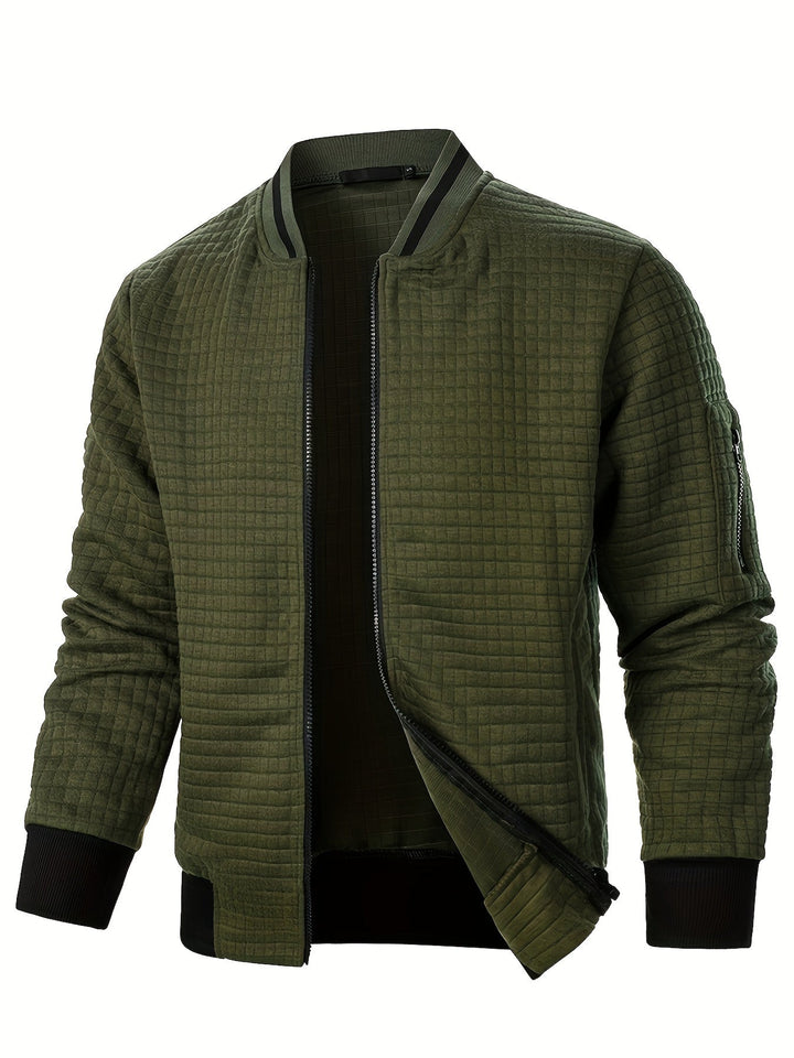 Raymond | Tekstureret Zip-Up Bomberjakke