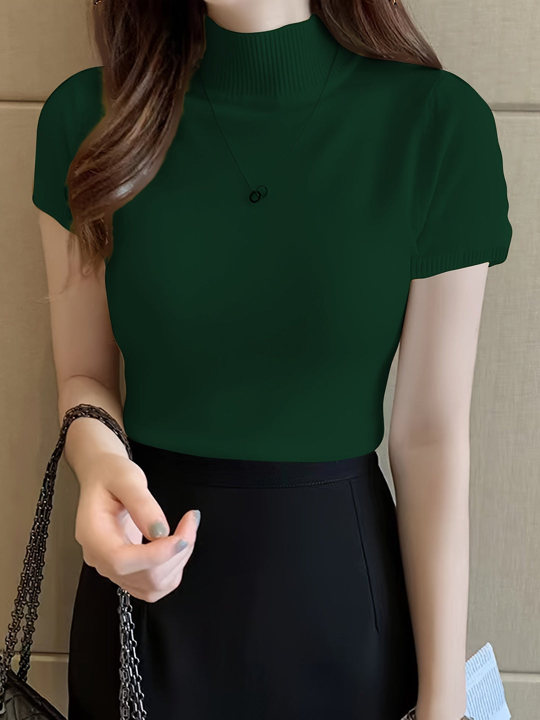 Della | Forfinet Mock-Neck Top