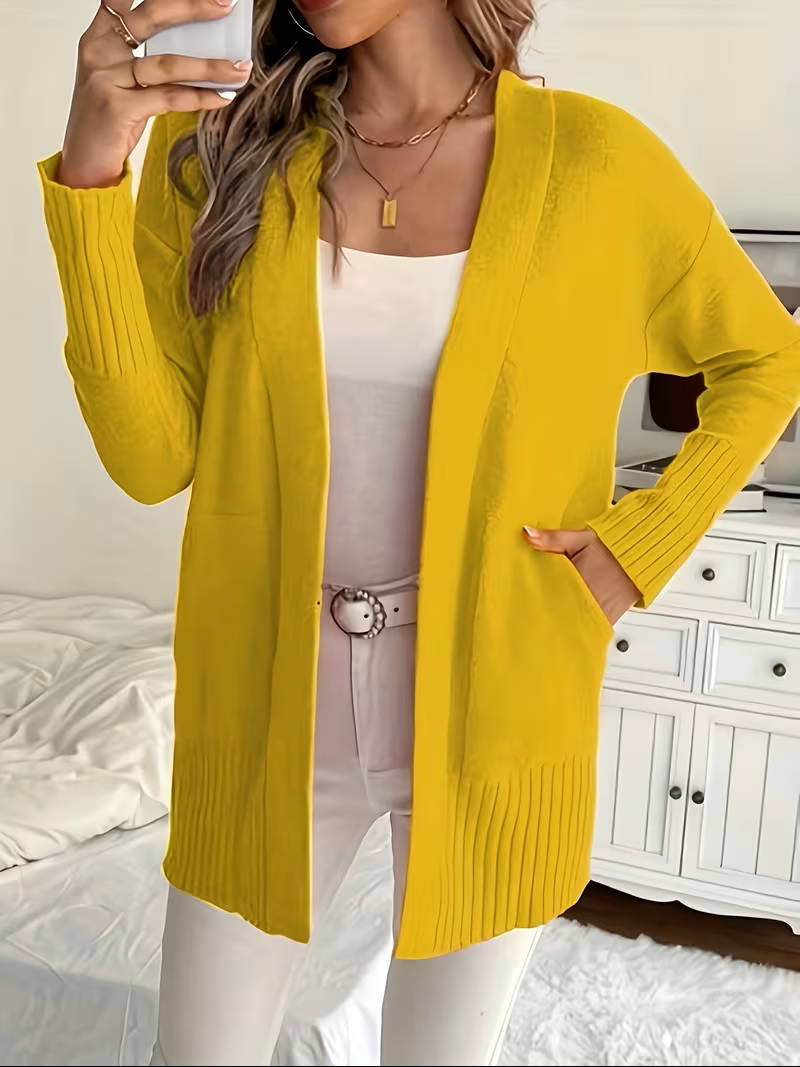 Deanna | Afslappet Åben-Front Cardigan