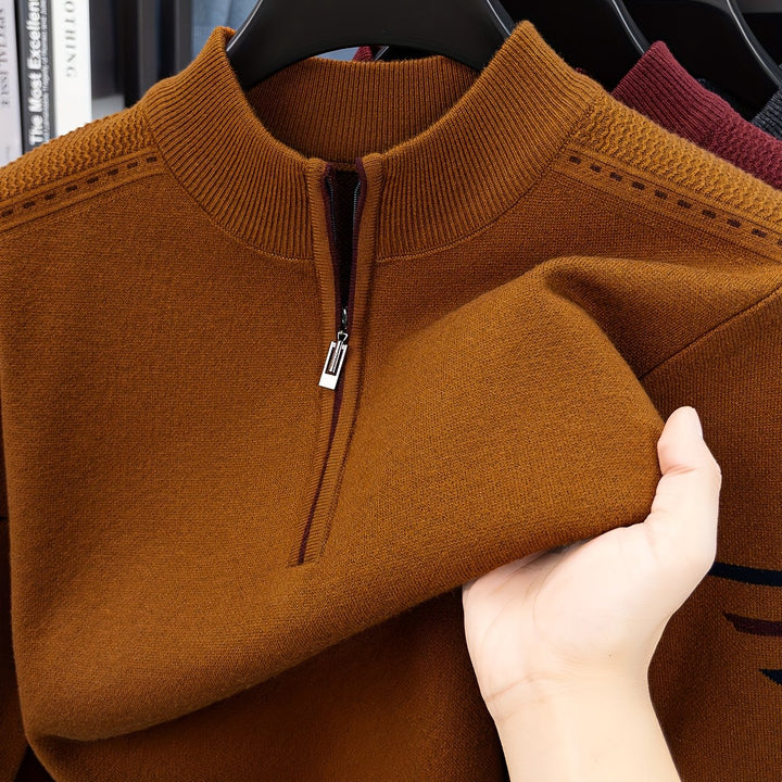 Nathan | Half-Zip Mock Neck Sweater