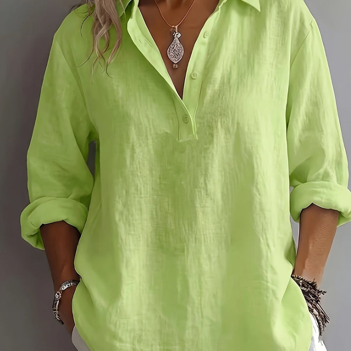 Freya | Afslappet Bluse med Krave