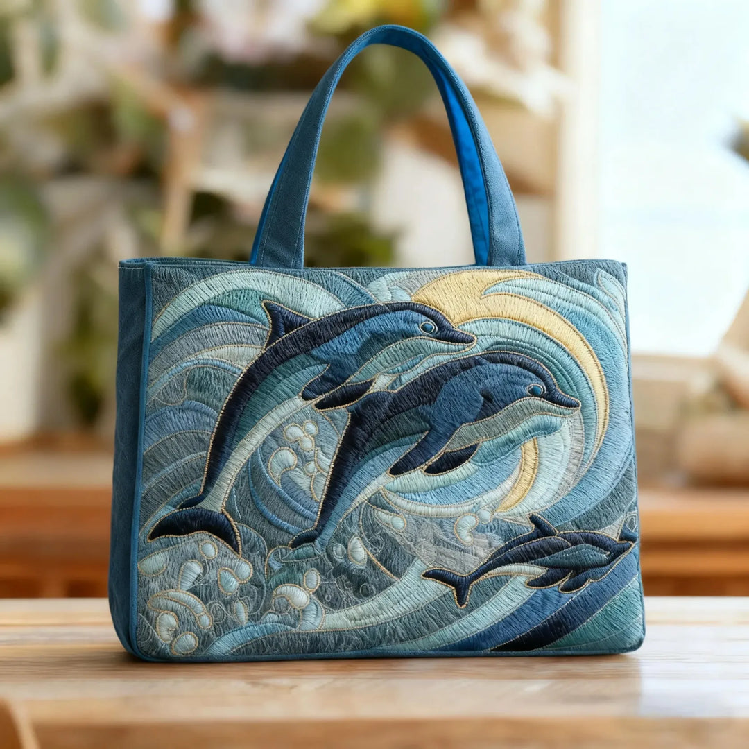 Rose | Stilfuld Delfin Kunst Tote Bag