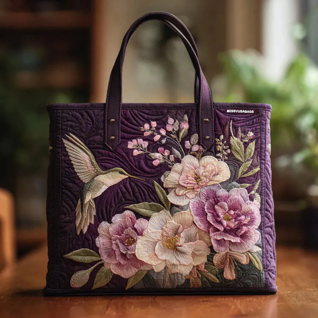 Andrea | Lilla Blomster Kunst Tote Bag