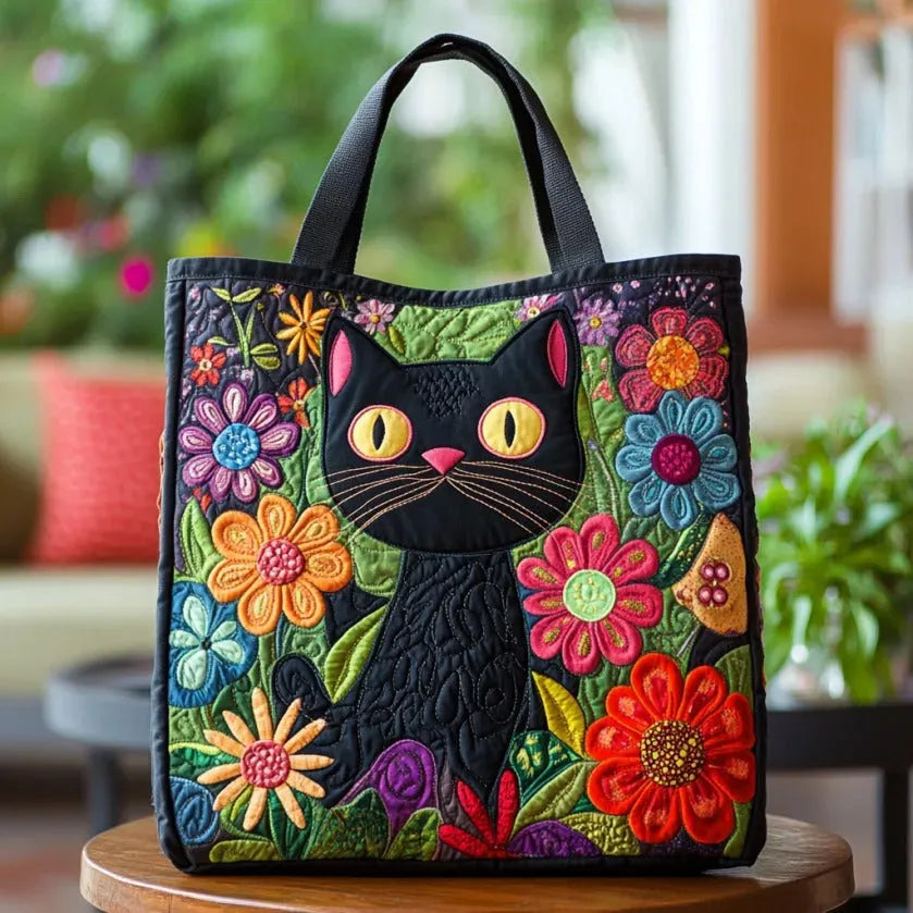 Martha | Stilfuld Blomster Kat Kunst Tote Taske