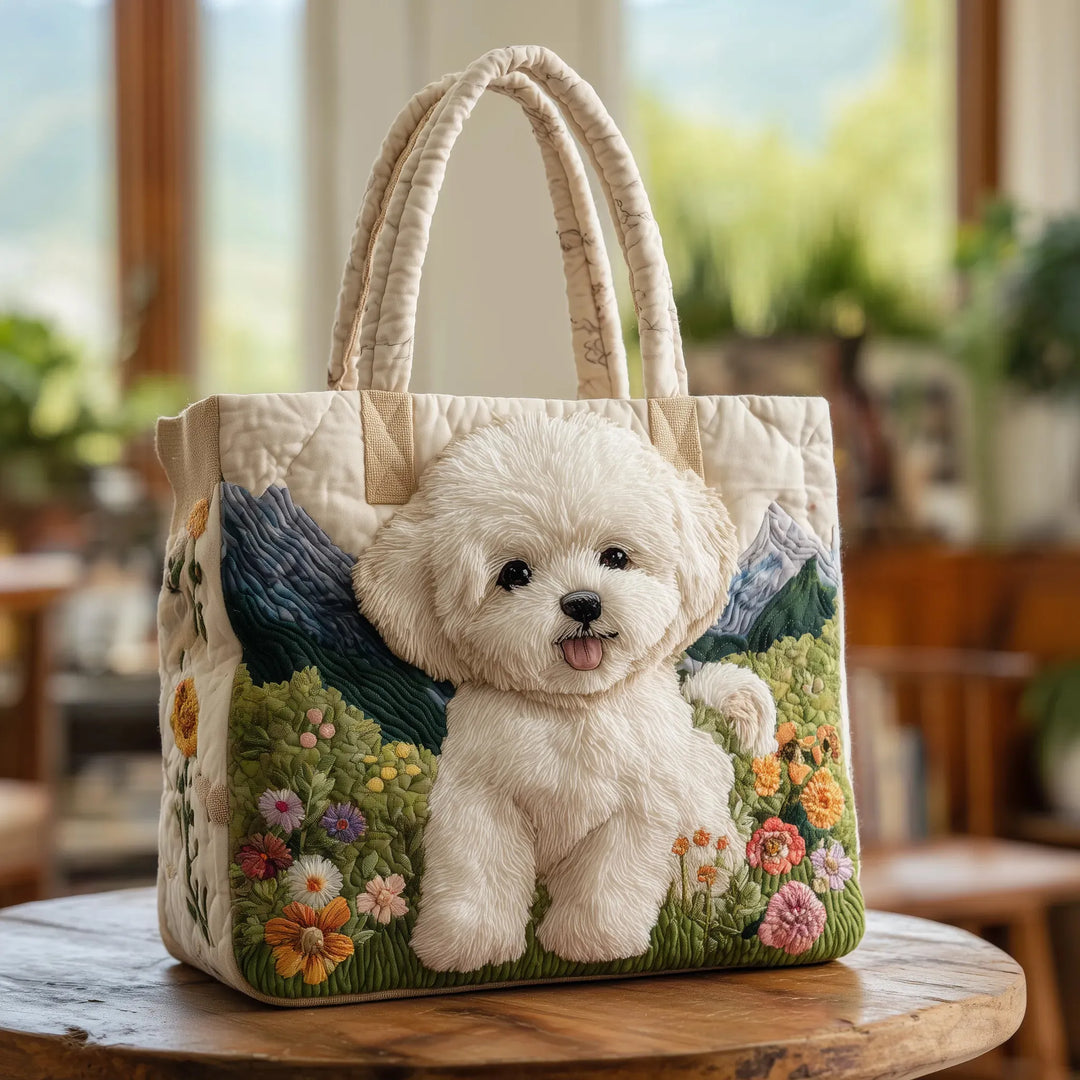 Stephanie | Sofistikeret Hvalpe Kunst Tote Taske