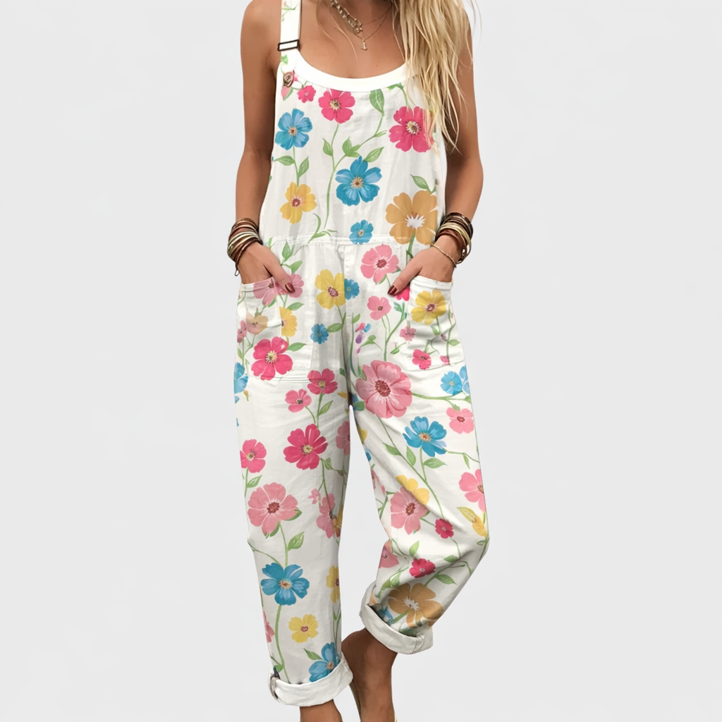 Patricia | Stilfuld Multifarvet Blomster Jumpsuit