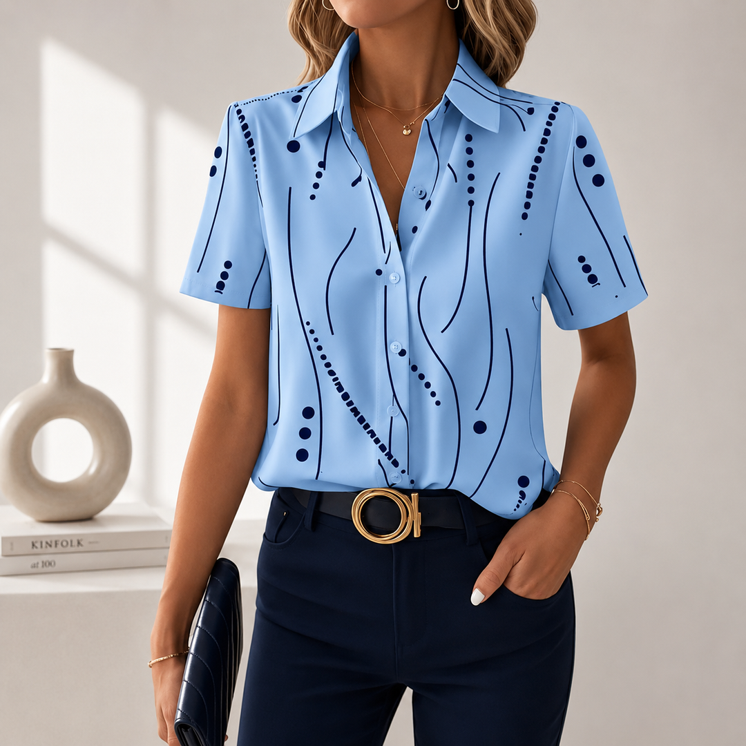 Beatrix | Abstrakt Print Bluse