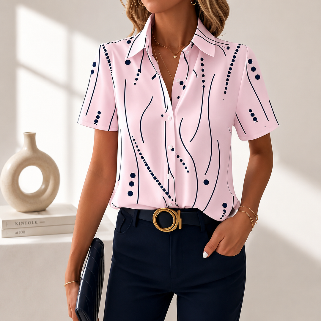 Beatrix | Abstrakt Print Bluse