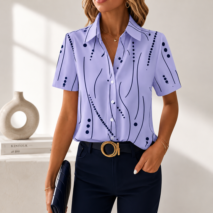 Beatrix | Abstrakt Print Bluse