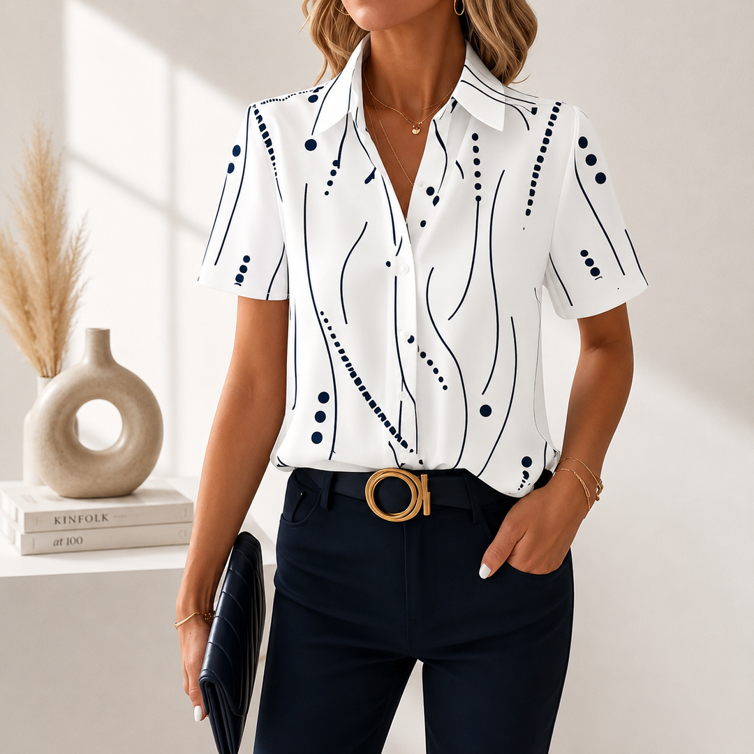 Beatrix | Abstrakt Print Bluse