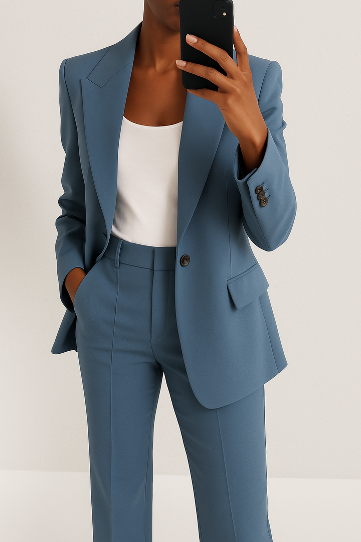 Ava | Chic To-delt Blazer &amp; Bukse Sæt