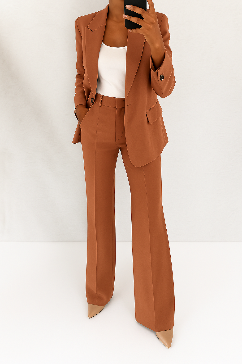 Ava | Chic To-delt Blazer &amp; Bukse Sæt