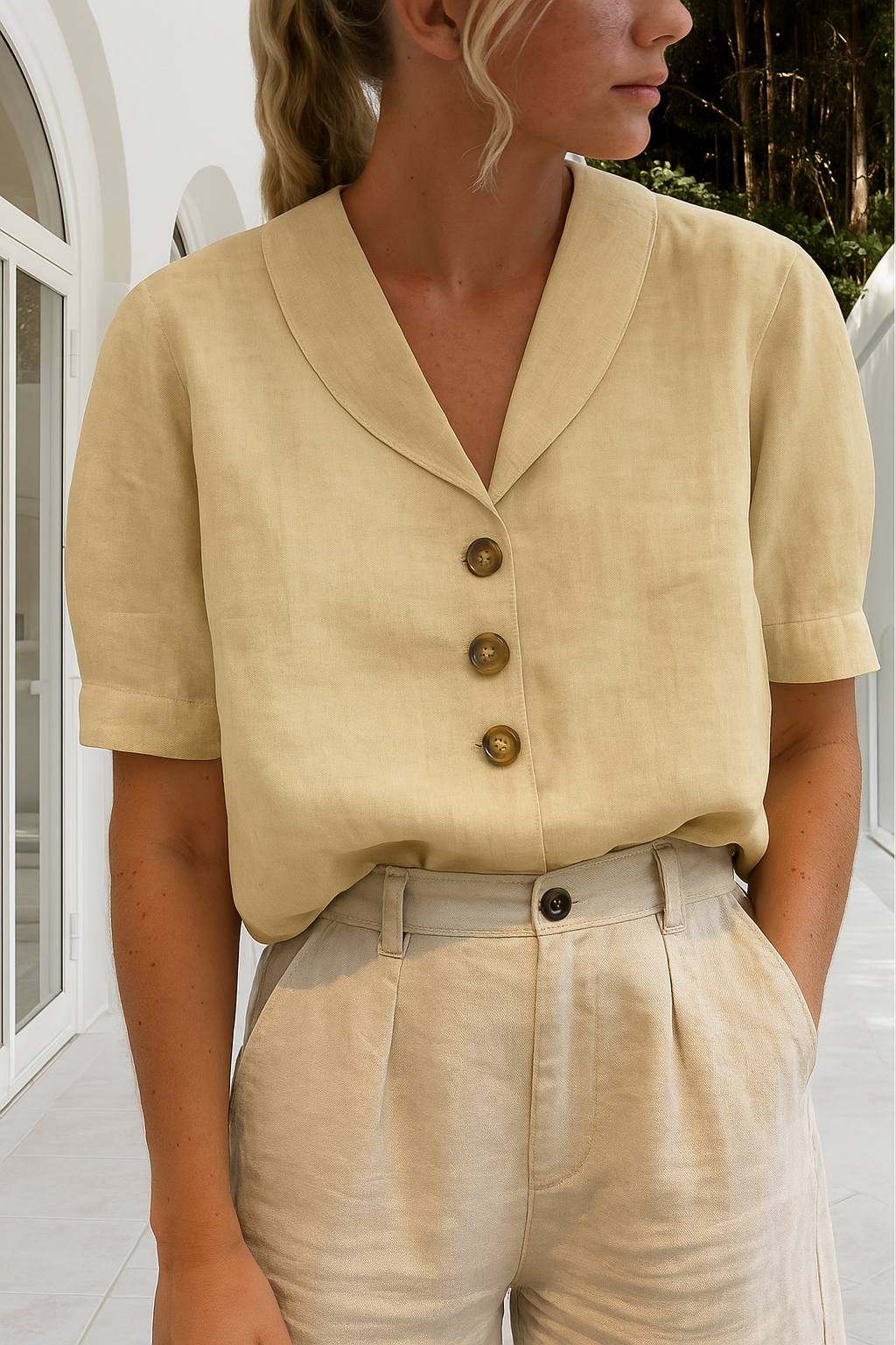 Constance | Forfinet Bluse med Knapper