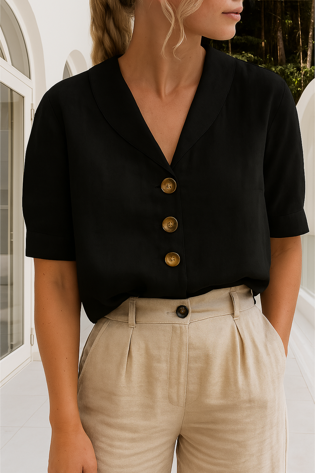 Constance | Forfinet Bluse med Knapper