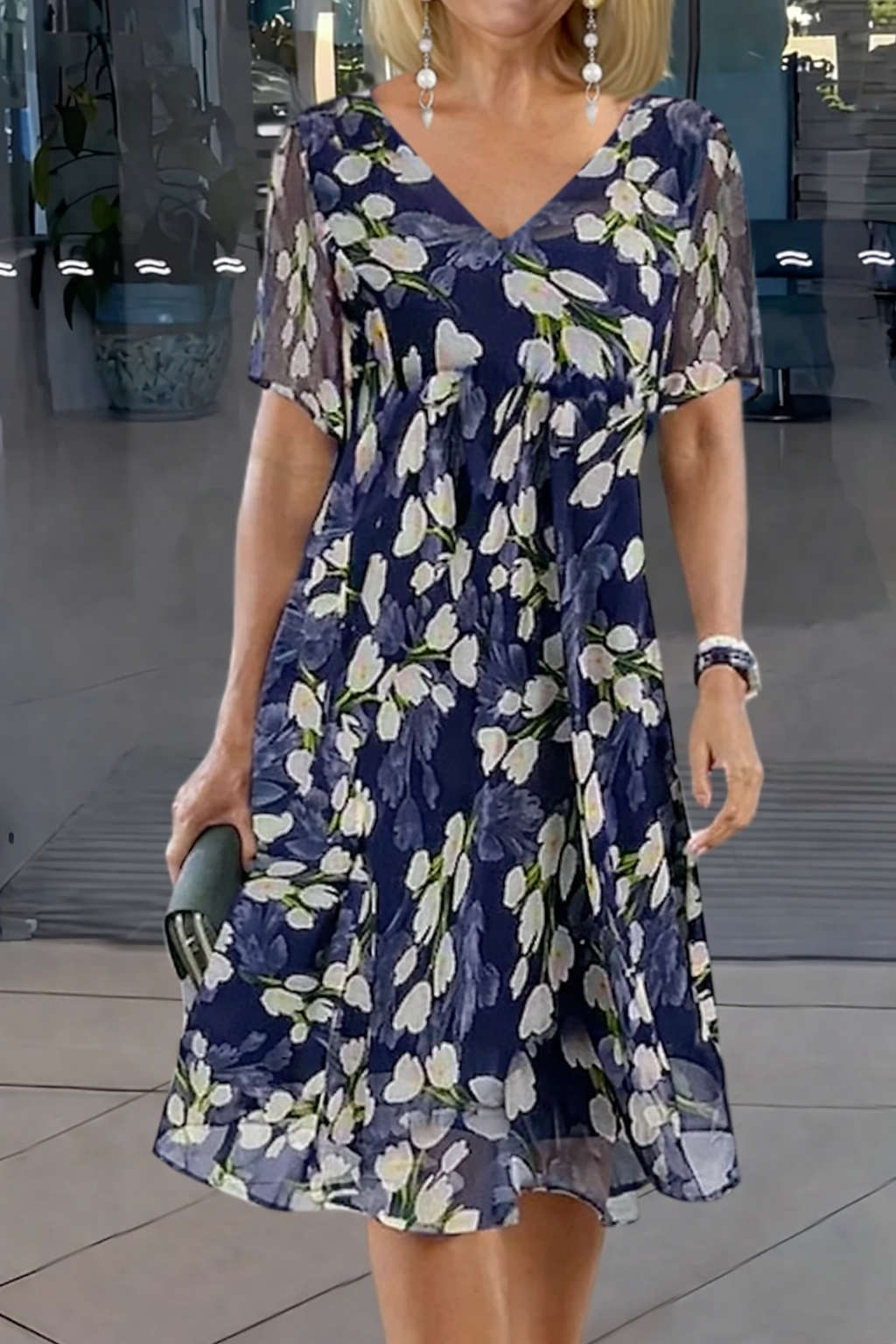 Margot | Floral Lagdelt Tunika Kjole