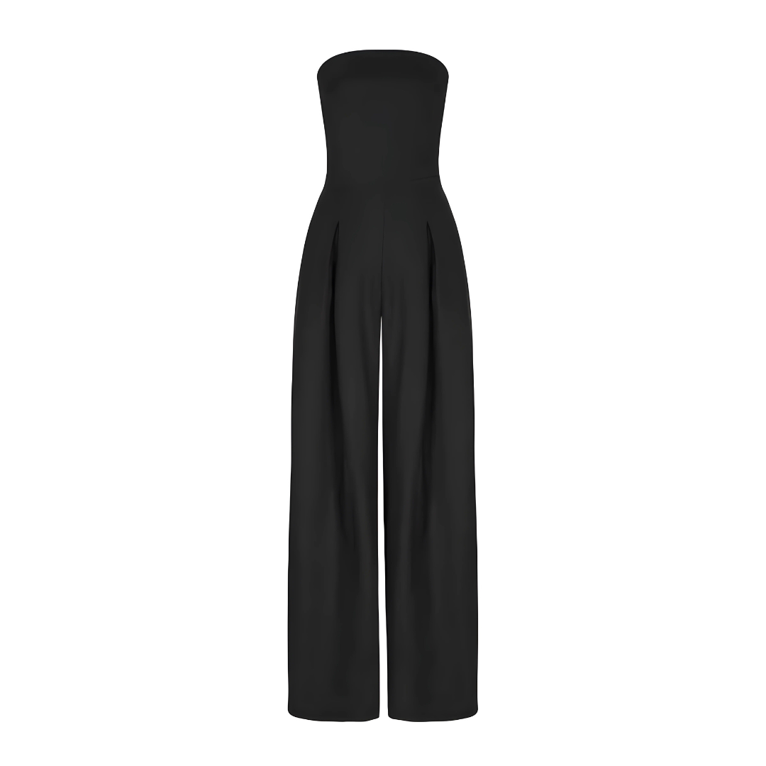 Amilia | Ærmeløs Bred Ben Jumpsuit